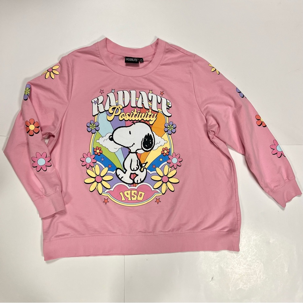 Peanuts Snoopy Radiate Positivity Flower Power Sweatshirt